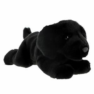 Keel Toys Knuffeldier Puppy Labrador hond - zachte pluche stof - premium kwaliteit knuffels - zwart - 30 cm -