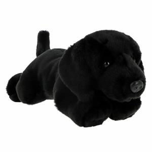 Keel Toys Knuffeldier Puppy Labrador hond - zachte pluche stof - premium kwaliteit knuffels - zwart - 35 cm -