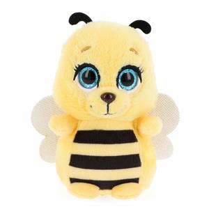 Keel Toys Knuffeldier kleine honingbij - zachte pluche stof - premium kwaliteit knuffels - geel/zwart - 14 cm -