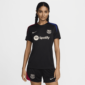 Nike FC Barcelona Strike  Dri-FIT knit voetbaltop met korte mouwen voor dames - Zwart