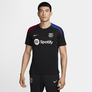 Nike FC Barcelona Strike  Dri-FIT knit voetbaltop met korte mouwen voor heren - Zwart