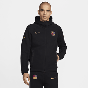 Nike FC Barcelona Tech Fleece Windrunner  voetbalhoodie met rits over de hele lengte voor heren - Zwart