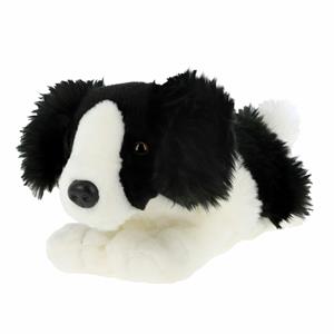 Keel Toys Knuffeldier Puppy Border Collie hond - zachte pluche stof - premium kwaliteit knuffels - 35 cm -