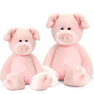 Keel Toys Pluche knuffels varkens familie 18 en 25 cm -