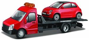 Brinic Modelcars Bburago Autotransporter met Fiat 500