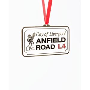 Liverpool FC Liverpool Anfield Road Bord Christmas Decoration - Wit/Zwart