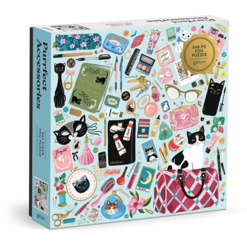 Galison Purrfect Accessories 500 Piece Foil Puzzle -   (ISBN: 9780735384293)