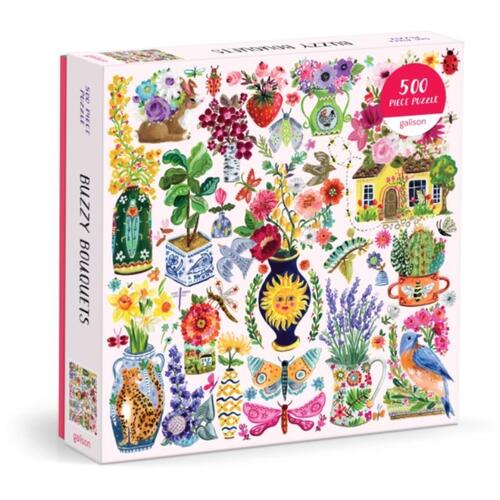 Galison Buzzy Bouquets 500 Piece Puzzle -   (ISBN: 9780735384422)