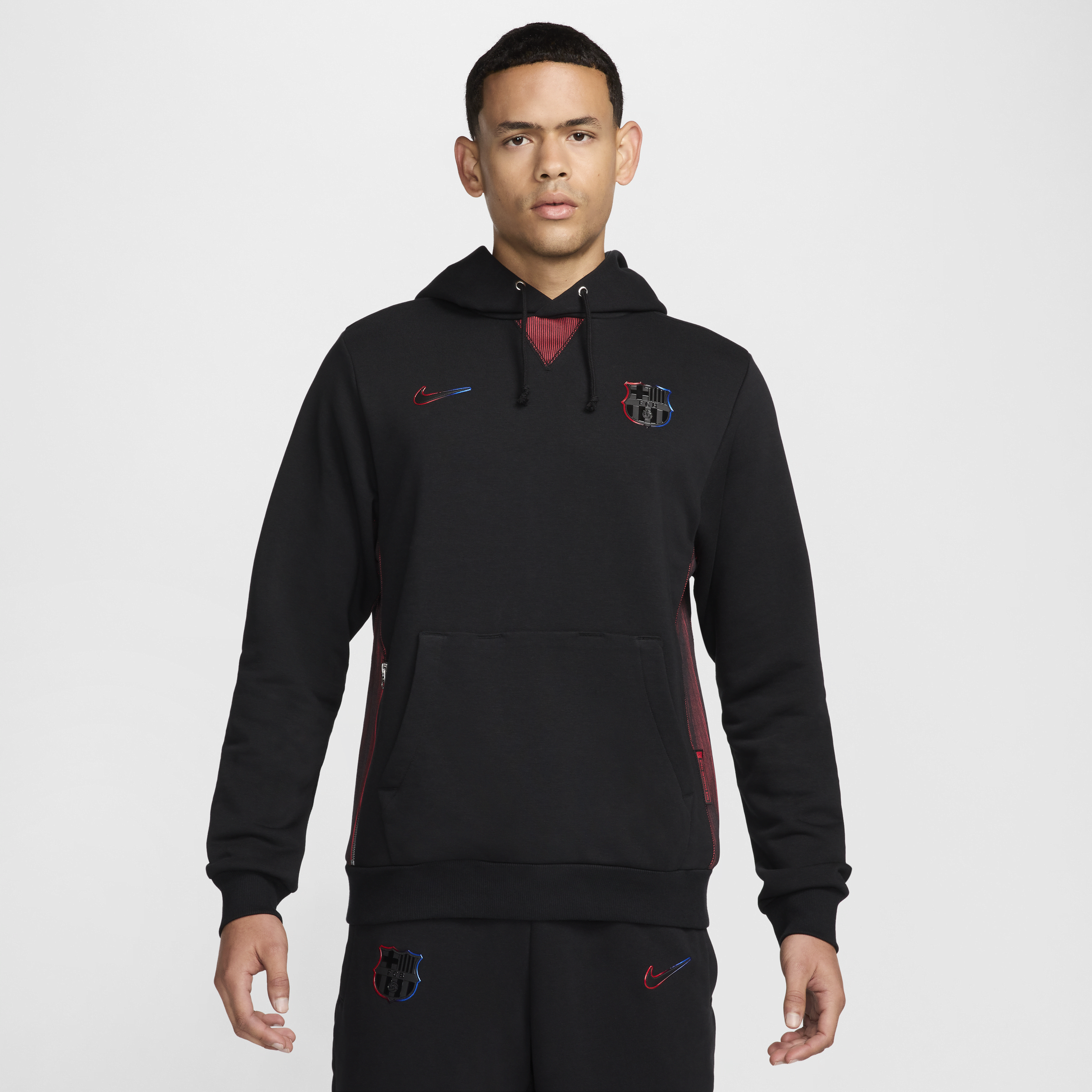 Nike FC Barcelona Standard Issue Uit  Dri-FIT voetbalhoodie voor heren - Zwart