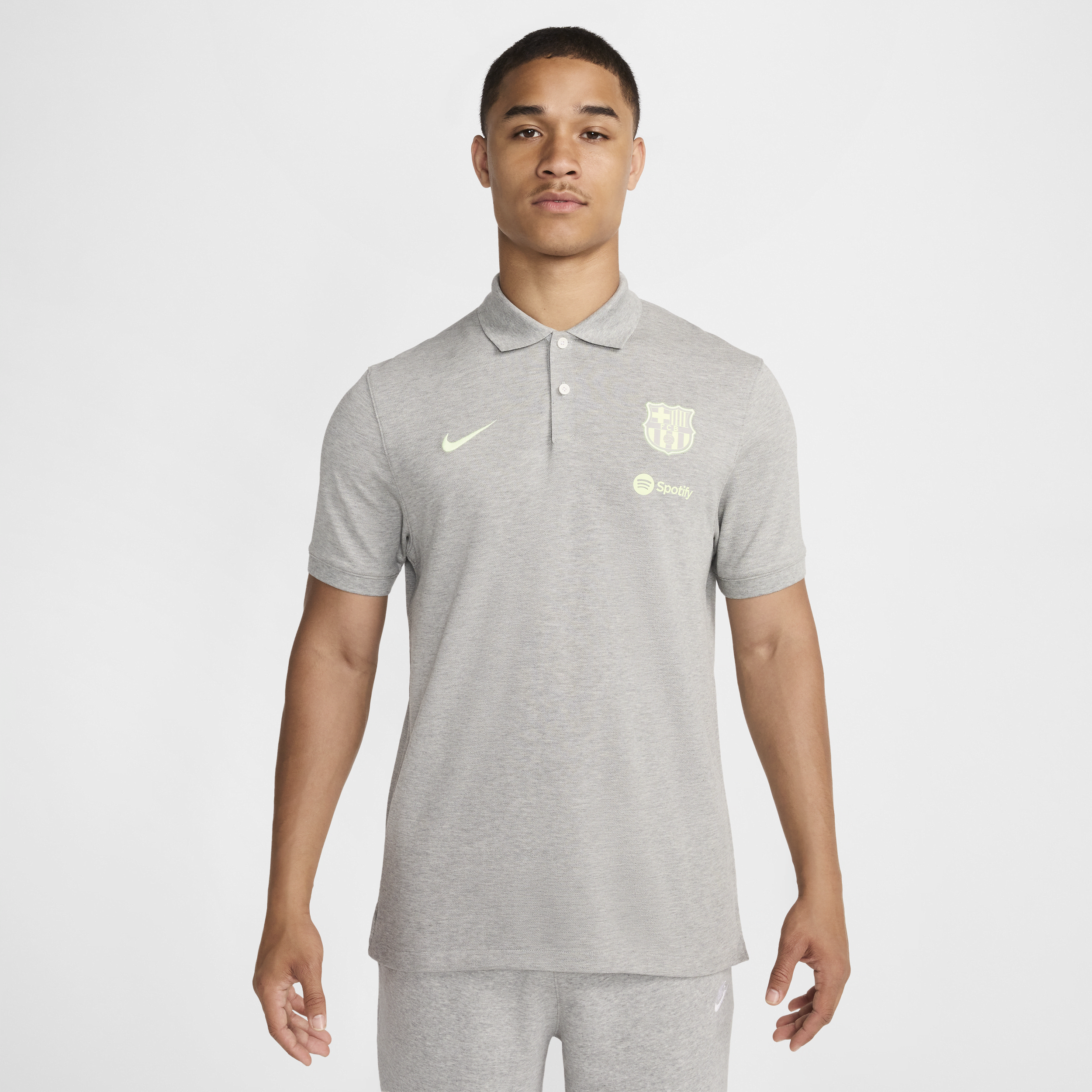 Nike FC Barcelona The  Polo  Dri-FIT voetbalpolo voor heren - Grijs