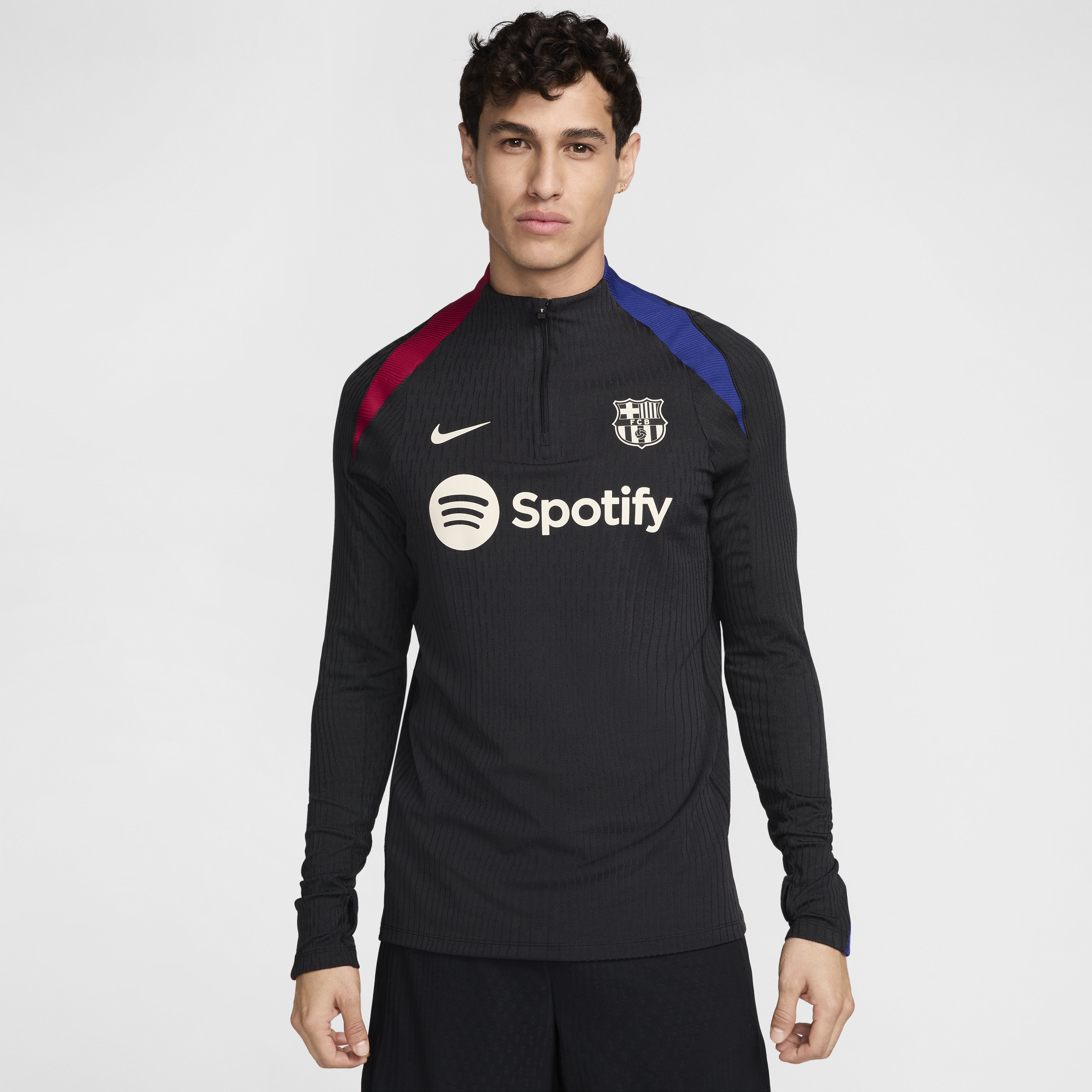 Nike FC Barcelona Strike Elite  Dri-FIT ADV knit voetbaltrainingstop voor heren - Zwart