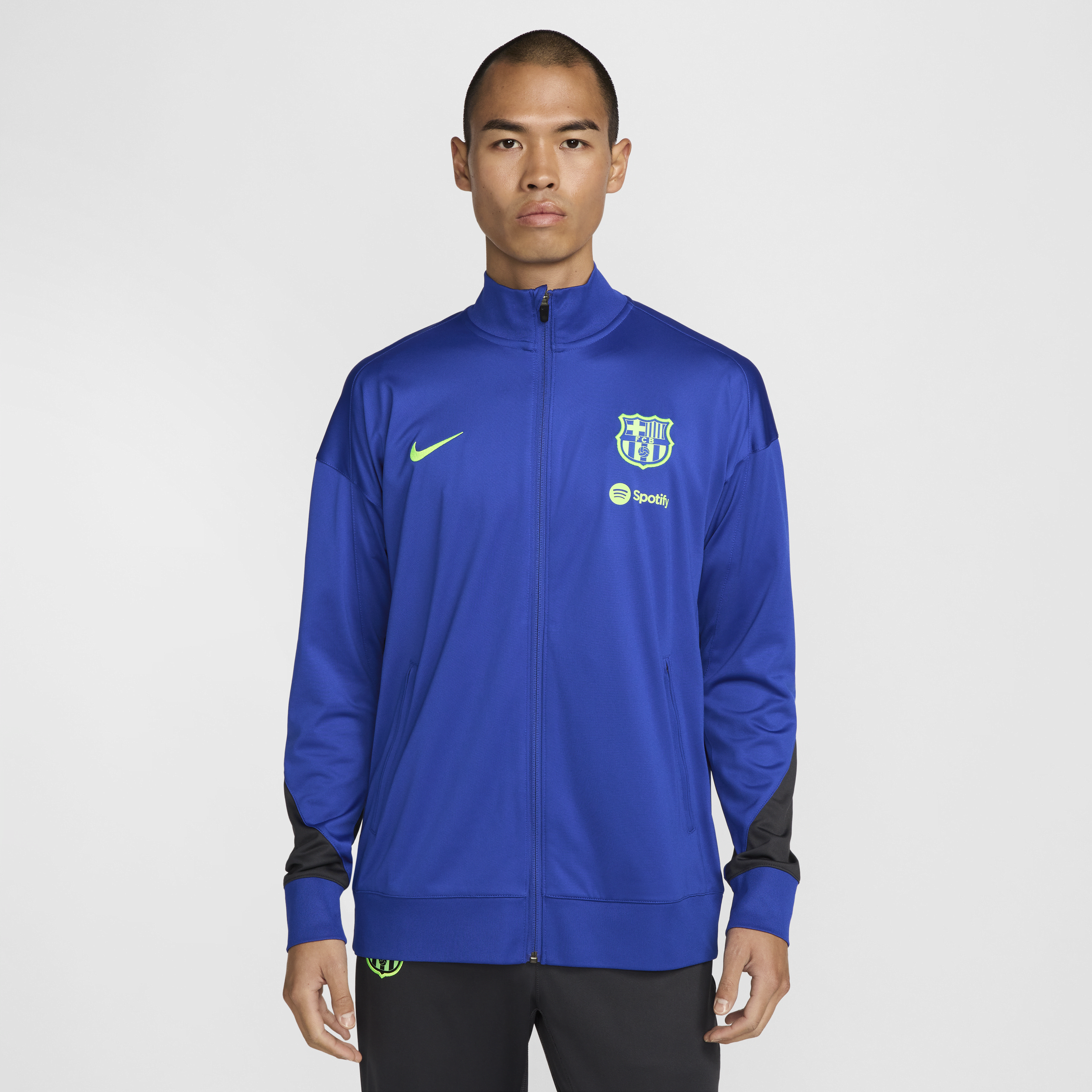 Nike FC Barcelona Strike Derde  Dri-FIT knit voetbaltrainingspak voor heren - Blauw