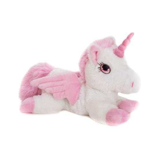 Habibi Opwarmbare knuffel witte unicorn 18 cm -