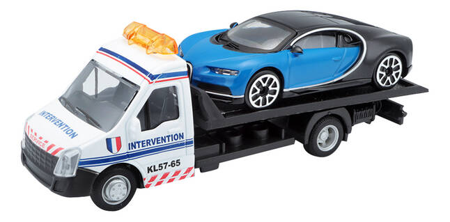 Brinic Modelcars Bburago Autotransporter met Bugatti Chiron