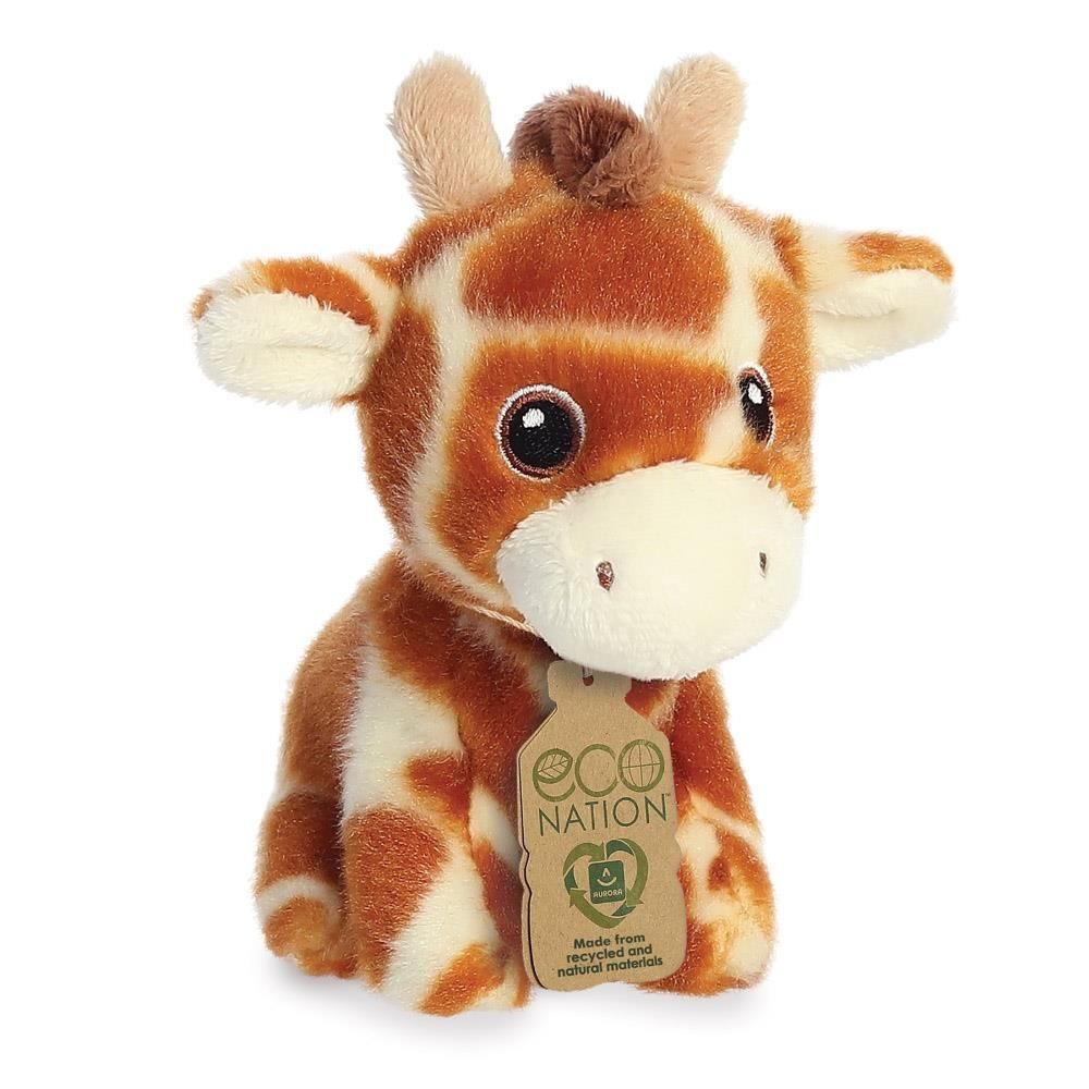 Aurora Pluche dieren knuffels giraffe van 13 cm -