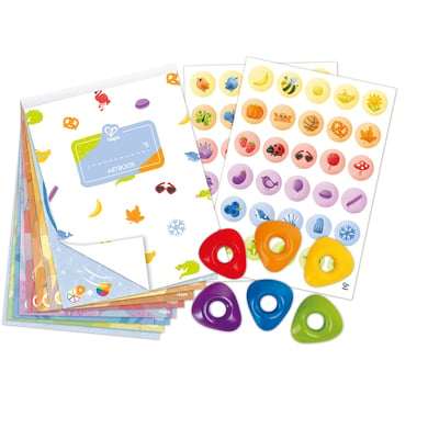 Hape creatieve set met waskrijtjes en stickers