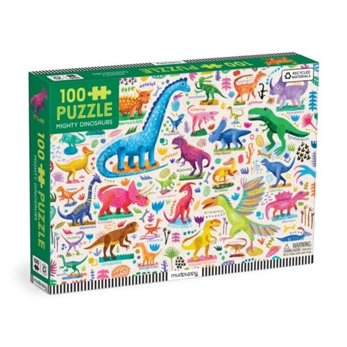 Mudpuppy Mighty Dinosaurs 100 Piece Puzzle -   (ISBN: 9780735383906)