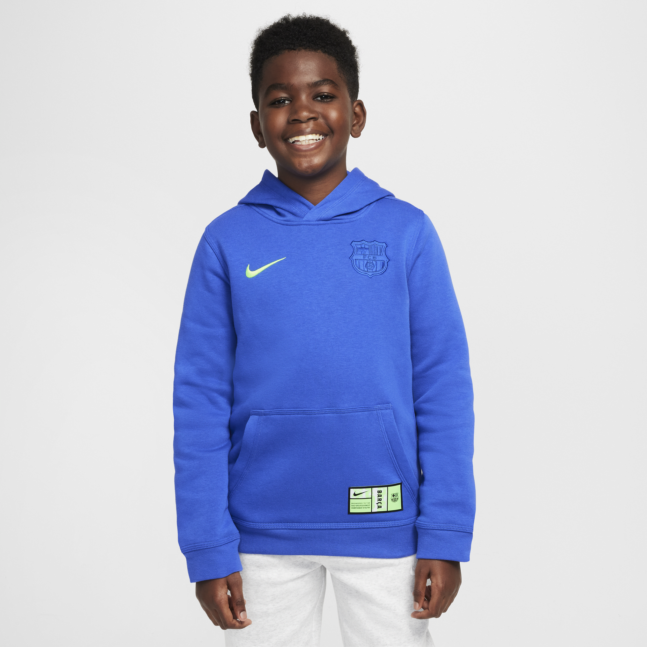 Nike FC Barcelona Club Derde  voetbalhoodie voor jongens - Blauw