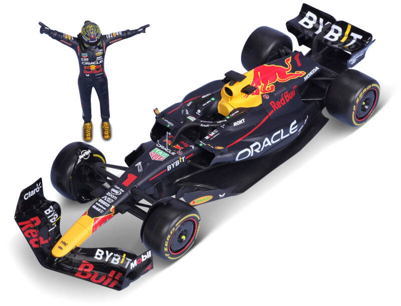 Brinic Modelcars Bburago Red Bull RB19 Formule 1 met Max Verstappen figuurtje