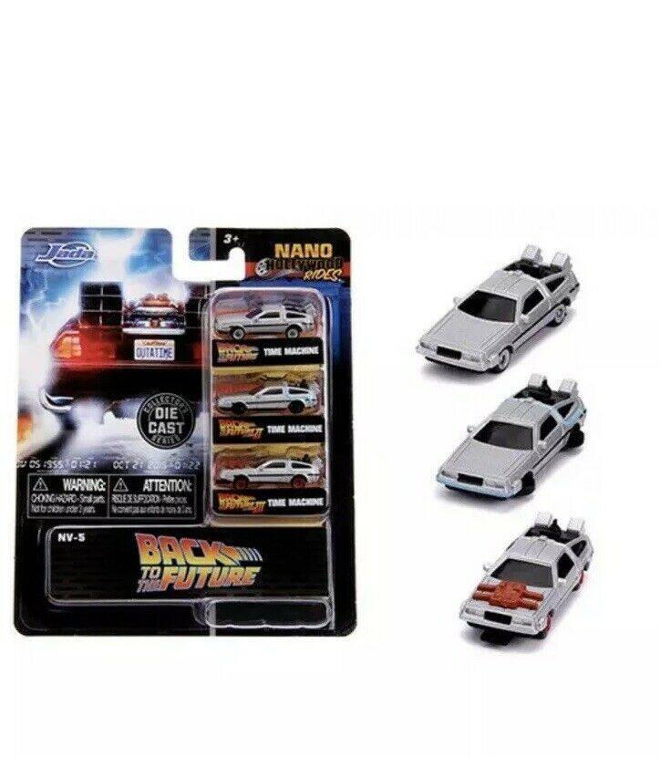 Brinic Modelcars Jada Toys Back to the Future DeLorean DMC Nano set (3 auto's)