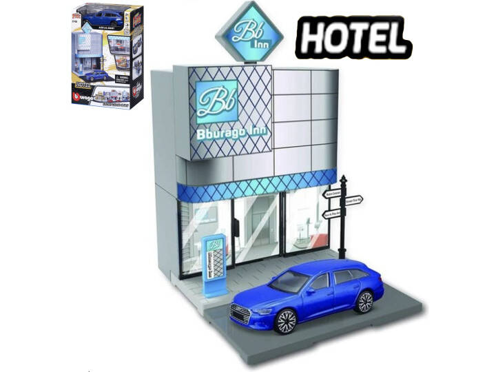 Brinic Modelcars Bburago Audi A6 Avant + Hotel