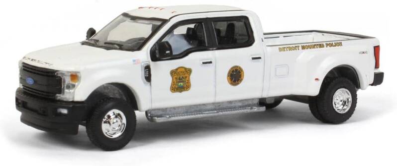 Brinic Modelcars Greenlight 2017 Ford F-350 Dually Detroit Michigan police