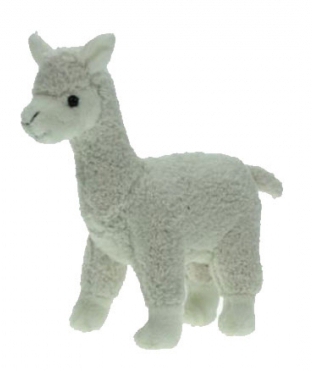 Cornelissen Pluche knuffel dier alpaca - wit - 23 cm - knuffels uit Zuid Amerika -