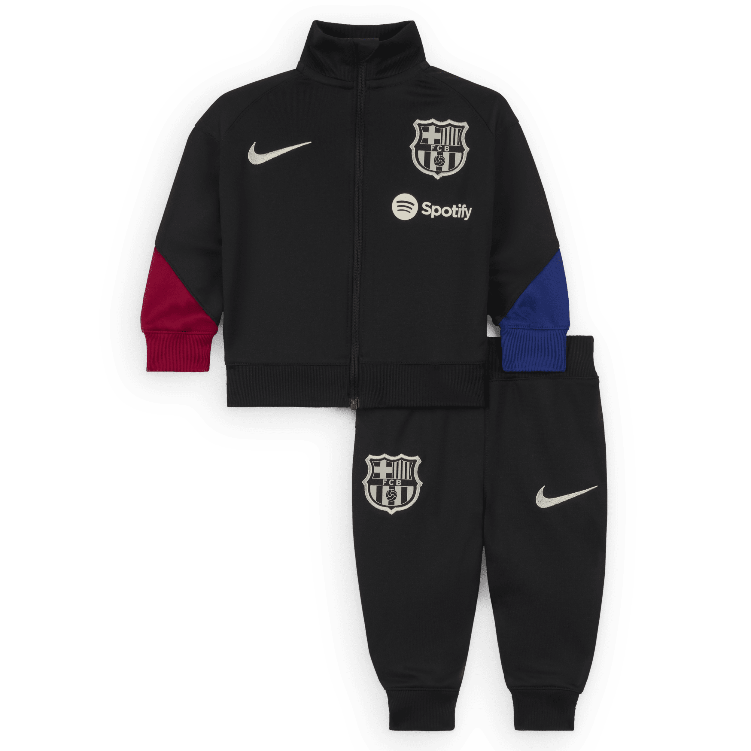 Nike FC Barcelona Strike  Dri-FIT knit voetbaltrainingspak voor baby's - Zwart