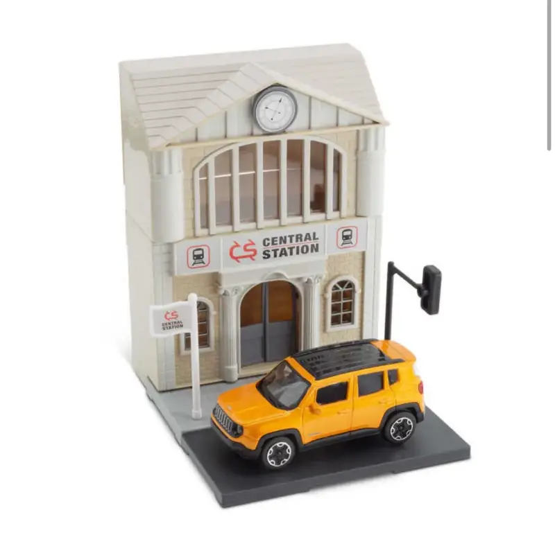 Brinic Modelcars Bburago Jeep Renegade + Treinstation