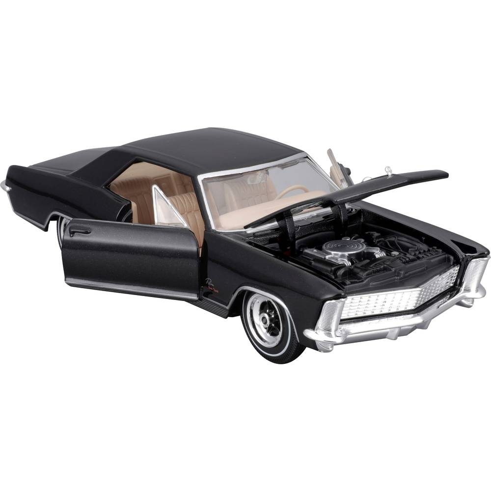 Maisto 31214 - Modellauto - Buick Riviera (schwarz, Maßstab 1:24) Modell Auto Spielzeugauto