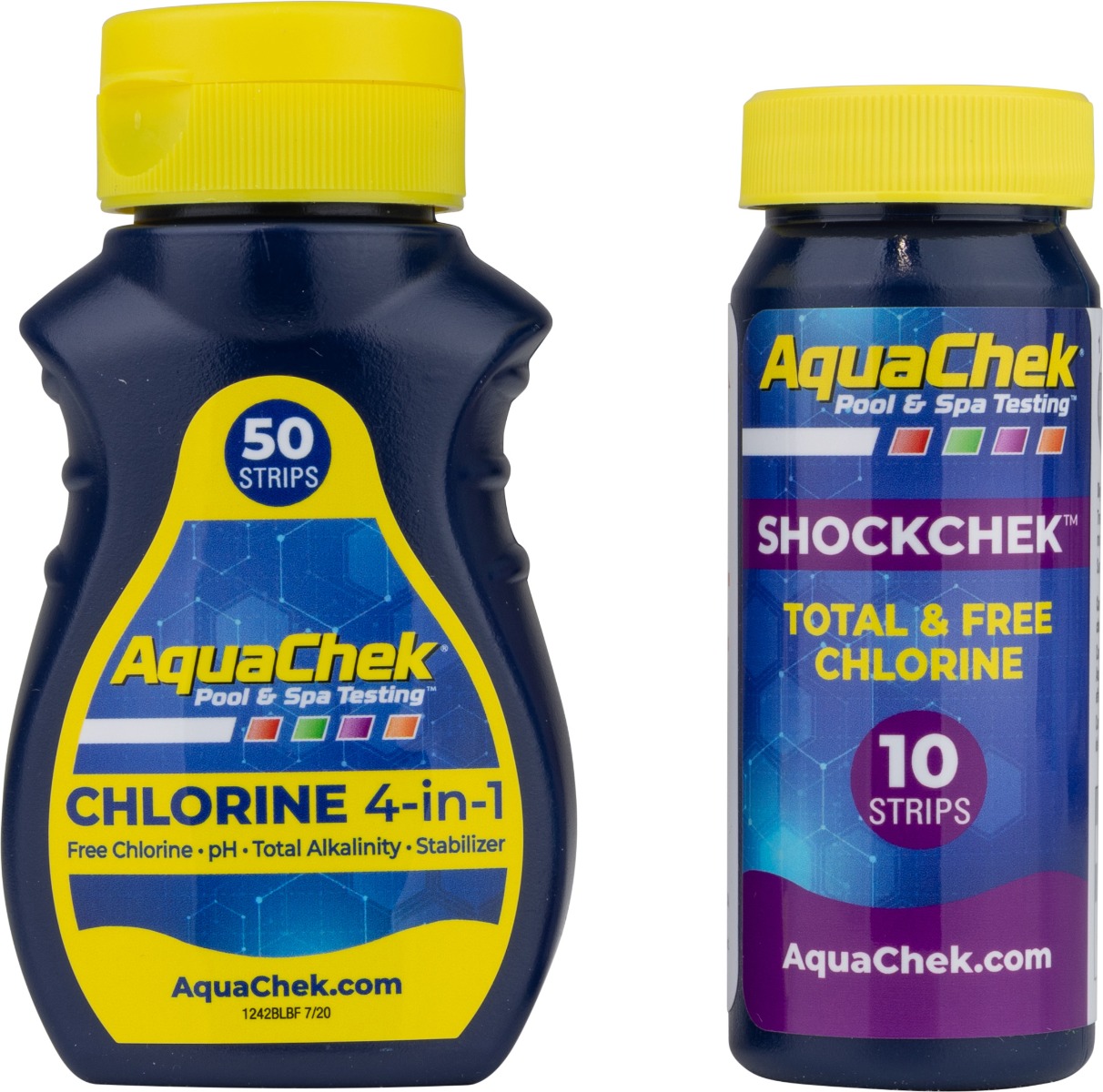 Aquachek teststrips + ShockChek teststrips