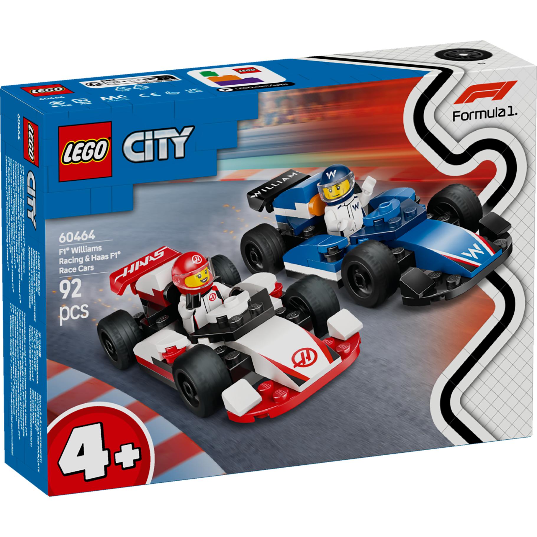 Top1Toys LEGO 60464 City F1 Williams Racing en Haas F1 racewagens