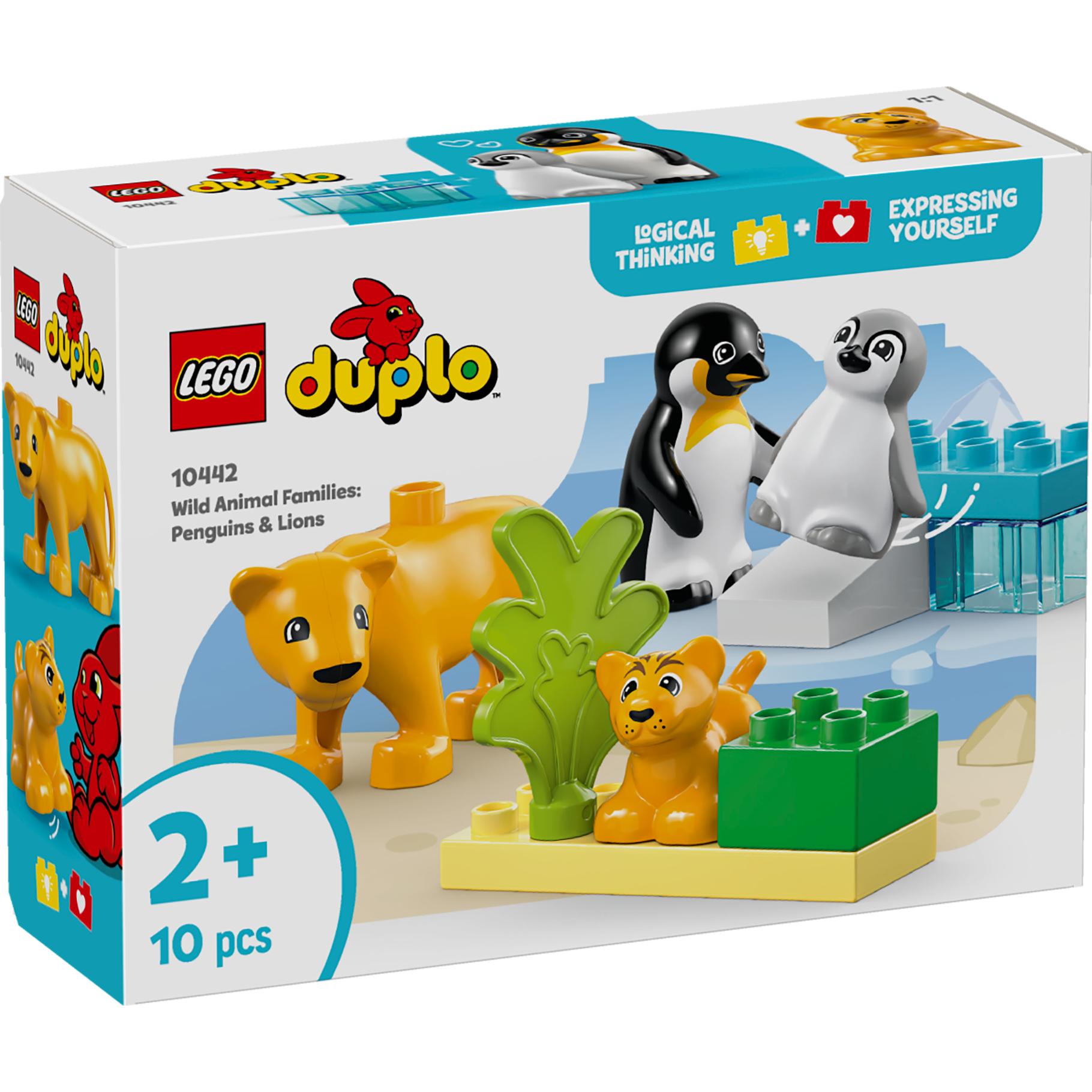 Top1Toys LEGO 10442 DUPLO Families van wilde dieren:  pinguïns en leeuwen