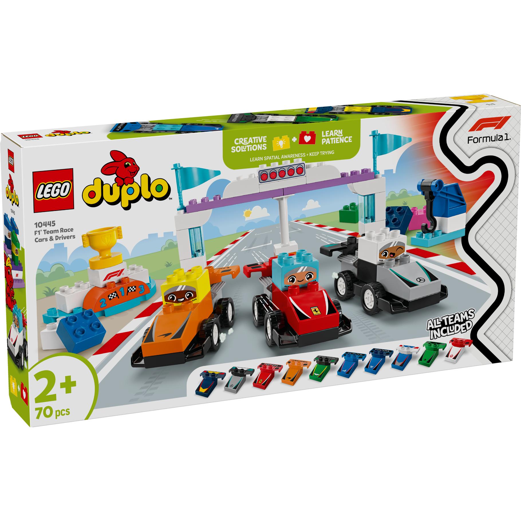 Top1Toys LEGO 10445 DUPLO F1 team racewagens en coureurs