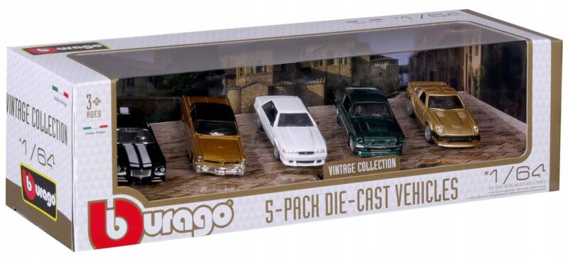 Brinic Modelcars Bburago Vintage collection 5-pack auto's