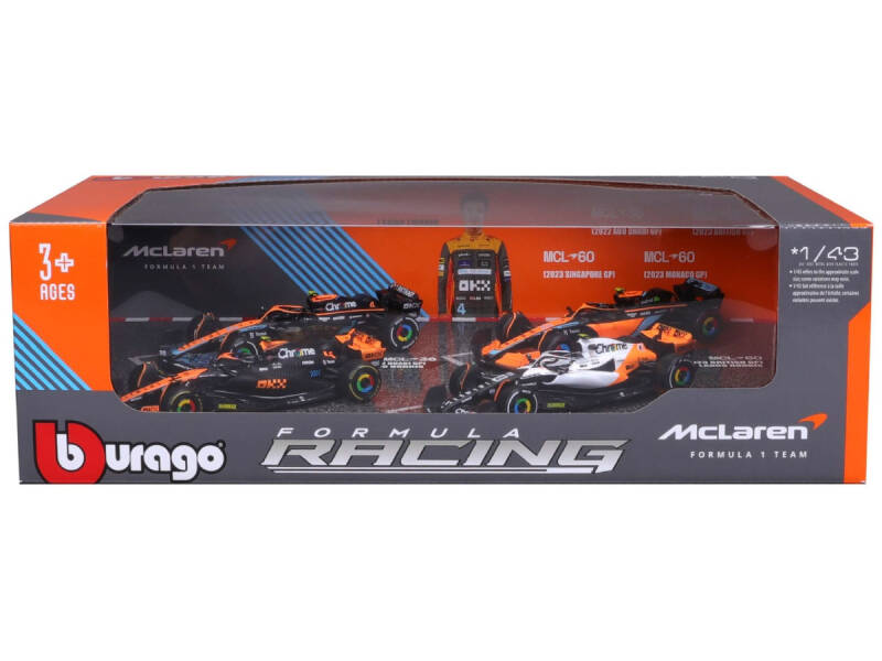 Brinic Modelcars Bburago McLaren F1 - Lando Norris (Set van 4 auto's)