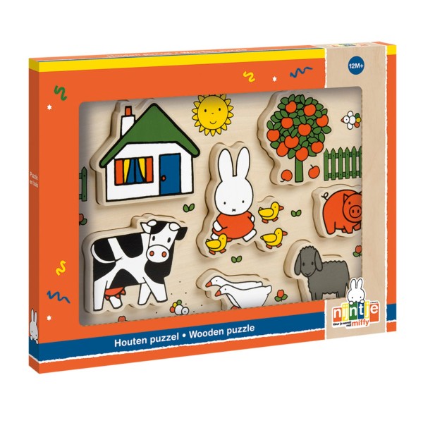 bambolinotoys Bambolino Toys Wooden Puzzle Miffy Chunky 7 pcs.