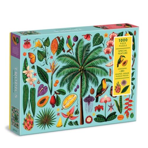 Galison Tropics 1000 Piece Puzzle With Shaped Pieces -   (ISBN: 9780735370494)