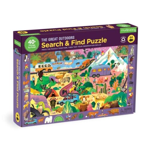 Mudpuppy The Great Outdoors 64 Piece Search And Find Puzzle -   (ISBN: 9780735378902)