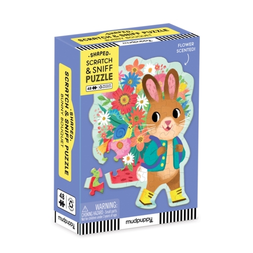 Mudpuppy Bunny Bouquet 48 Piece Scratch & Sniff Shaped Mini Puzzle -   (ISBN: 9780735383937)