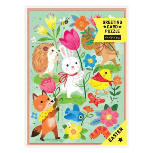 Mudpuppy Hoppy Easter! Greeting Card Puzzle -   (ISBN: 9780735383944)