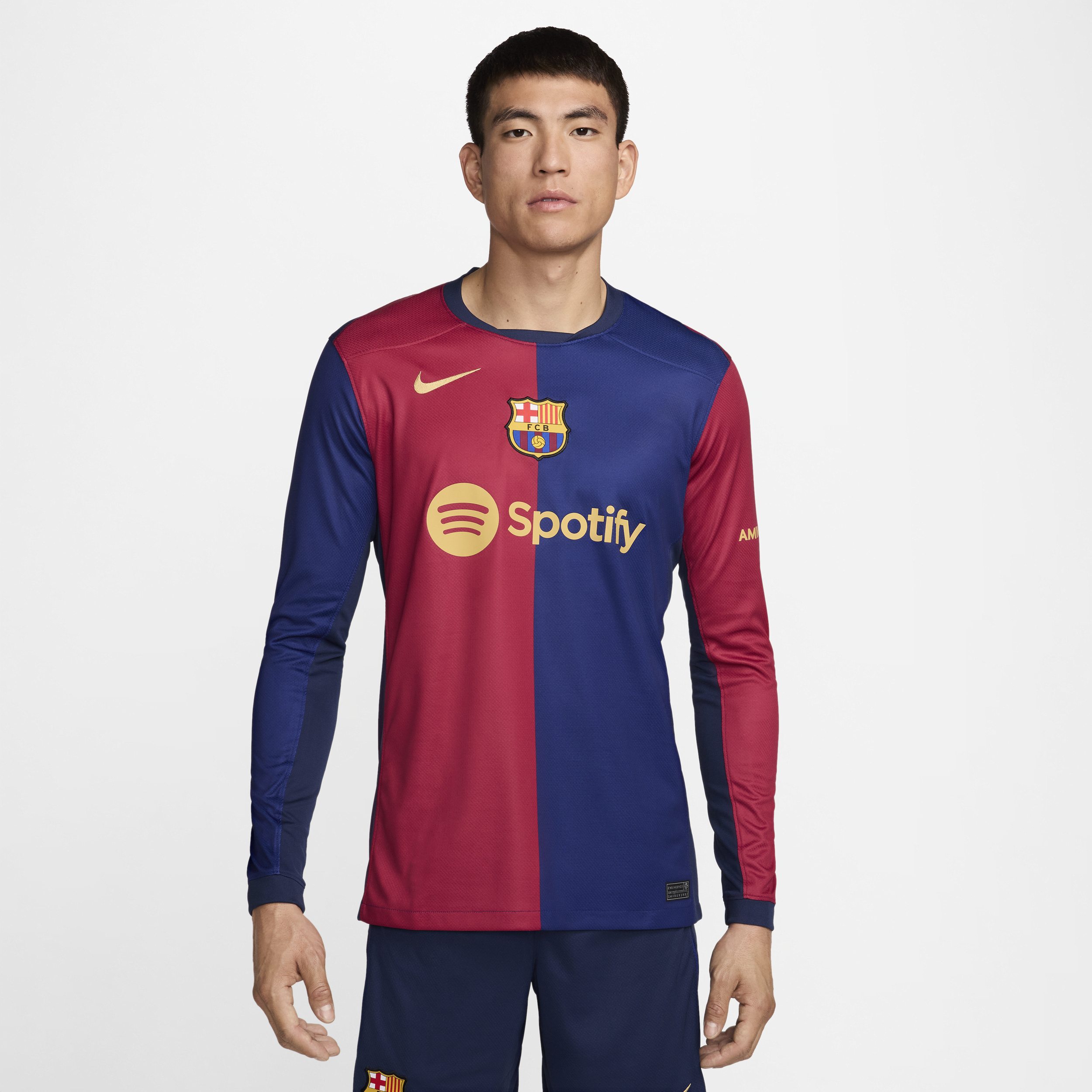 Nike FC Barcelona 2024/25 Stadium Thuis  Dri-FIT replicavoetbalshirt met lange mouwen voor heren - Blauw