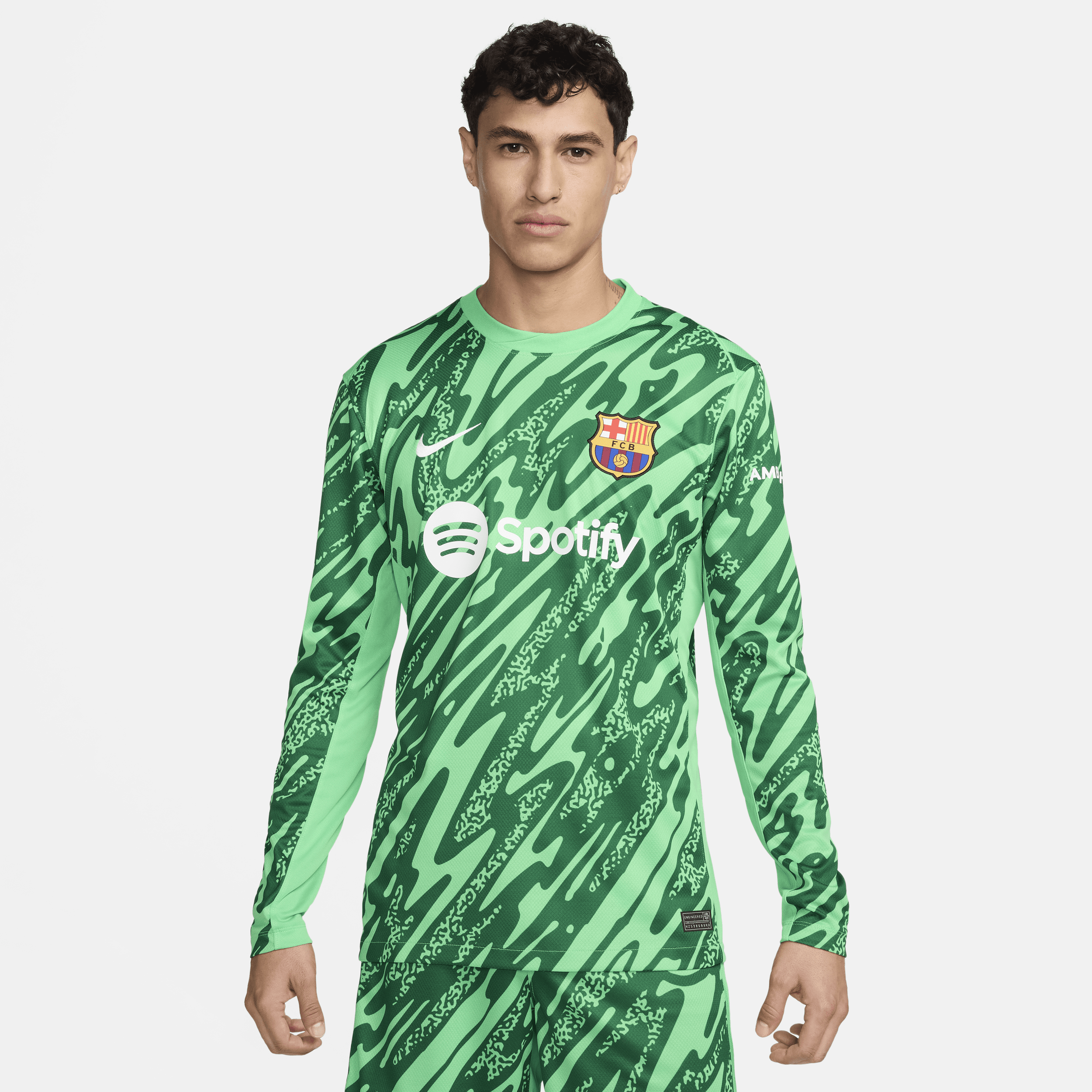 Nike FC Barcelona 2024/25 Stadium Goalkeeper  replicavoetbalshirt met lange mouwen voor heren - Groen