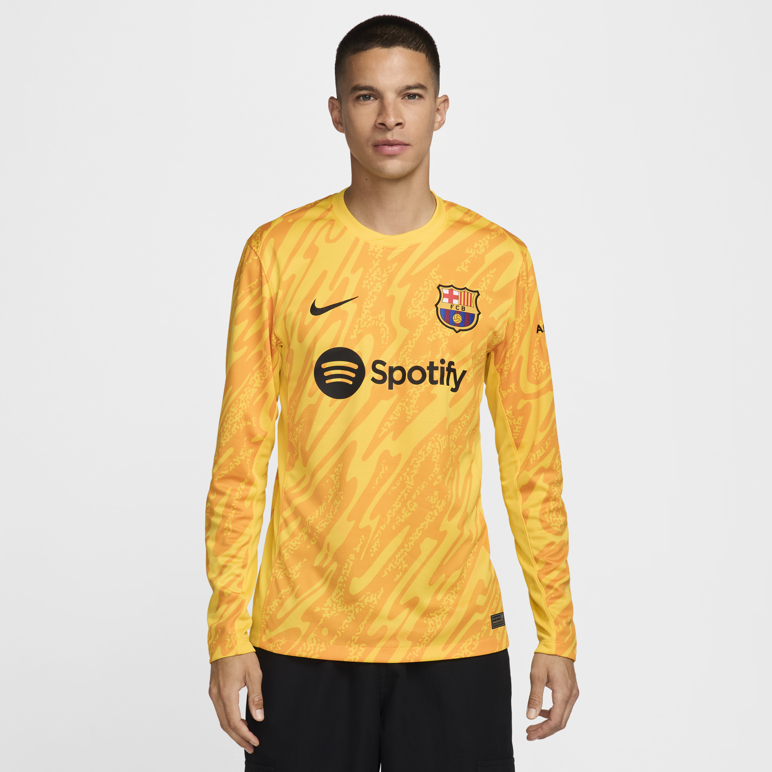 Nike FC Barcelona 2024/25 Stadium Goalkeeper  replicavoetbalshirt met lange mouwen voor heren - Geel