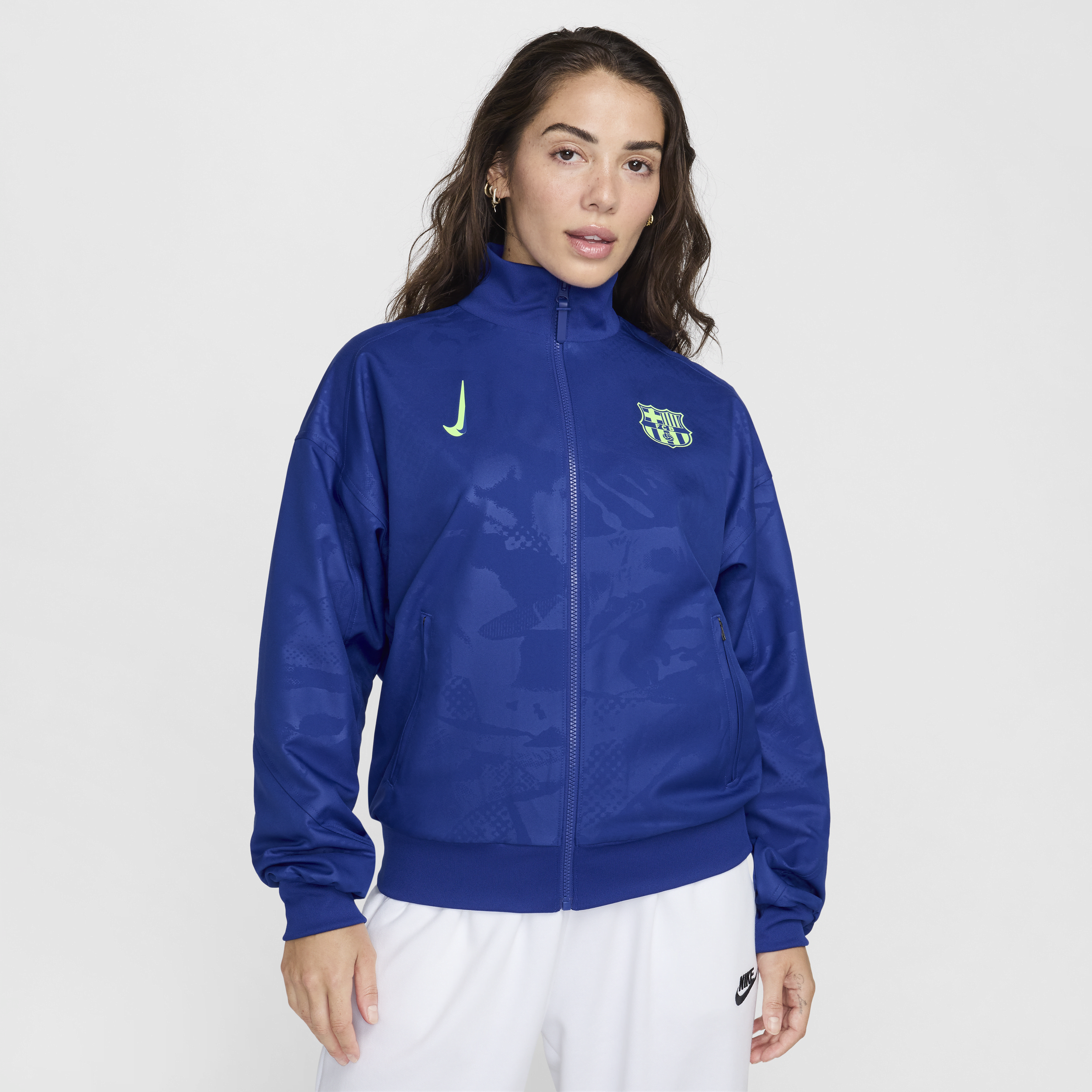 Nike FC Barcelona Strike Derde  Dri-FIT voetbalvolksliedjack voor dames - Blauw