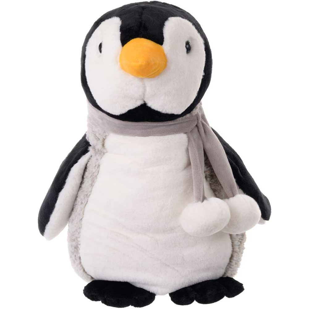 Bukowski pluche pinguin knuffeldier - grijs/wit - staand - 50 cm - luxe knuffels -