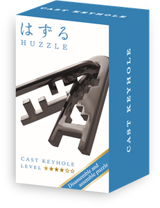 Huzzle Mini  Cast Puzzle - Keyhole Black (level 4)