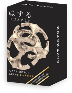 Huzzle Mini  Cast Puzzle - Rotor Silver (level 6)