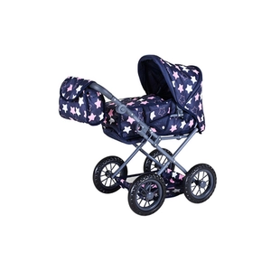 Knorr toys Ruby poppenwagen, ster blauw roze