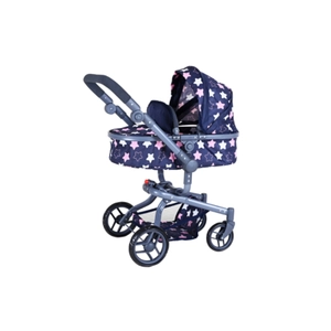 Knorr toys Boonk combi poppenwagen, ster blauw roze